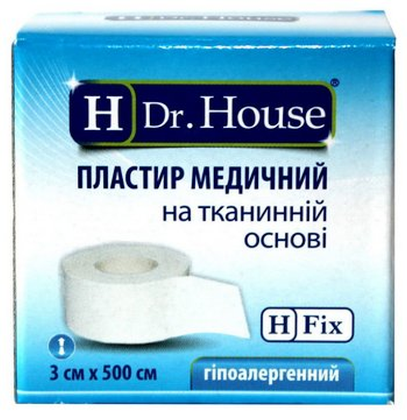 Пластир медичний "H Dr. House" на тканинній основі 3см x 500см (5060384392028)